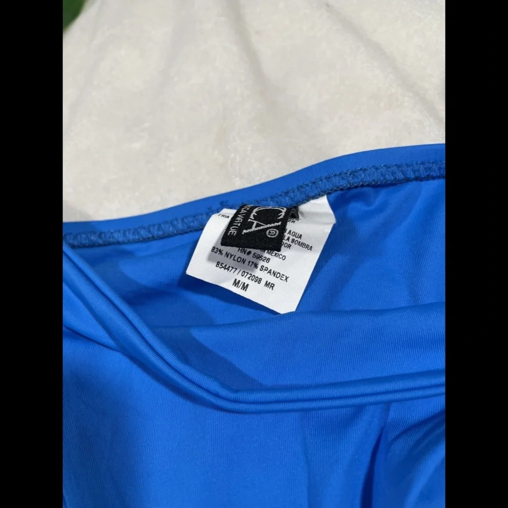 NEW $38 Becca Color Code Side Tie Bikini Bottoms in Blue‎ [SZ Medium ]
